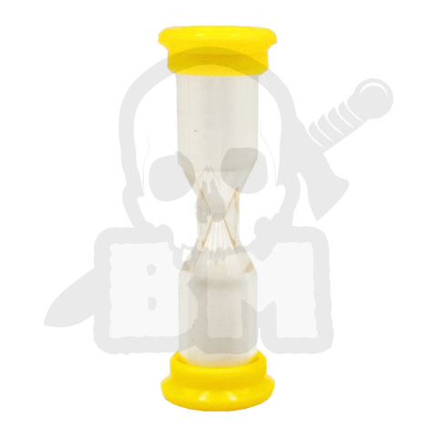Klepsydra 0,75 minuty - 45 sekund plastikowa żółta- klepsydry sandtimer