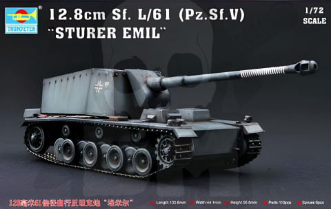 Trumpeter 07210 12.8cm Sf. L/61 (Pz.Sf.V) Sturer Emil 1:72