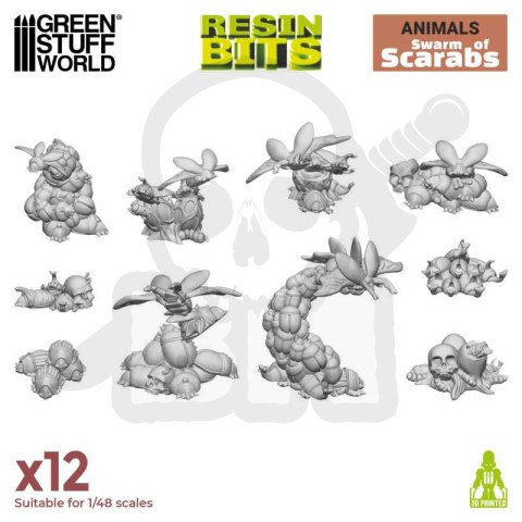 3D printed set Swarm of Scarabs - skarabeusze 12 szt.