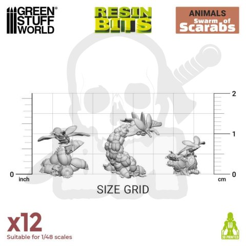3D printed set Swarm of Scarabs - skarabeusze 12 szt.