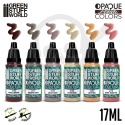 Green Stuff Opaque Paint Set - Flesh Colours - farby 6x 17ml