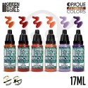 Green Stuff Opaque Paint Set - Warm Colours - farby 6x 17ml
