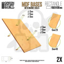 MDF Bases - Prostokąty 100x150 mm 2 podstawki pod figurki