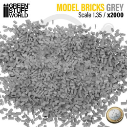 Miniature Bricks - Grey 1:35 miniaturowe cegły 2000 szt.
