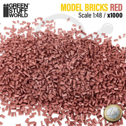 Miniature Bricks - Red 1:48 miniaturowe cegły 1000 szt.
