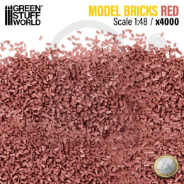 Miniature Bricks - Red 1:48 miniaturowe cegły 4000 szt.