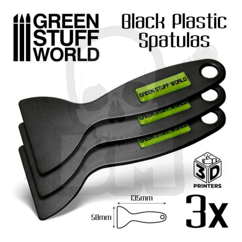 Black Plastic Spatulas - 3D printer - szpatułki do drukarki
