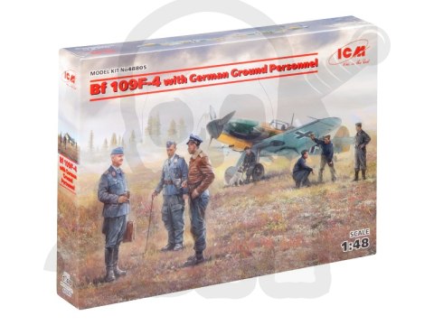 Bf 109F-4 with German Pilots and Ground Personnel 1:48