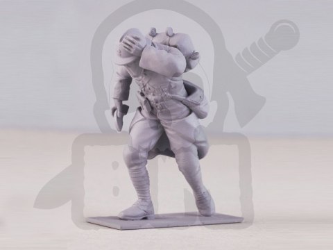 French Infantry in Gas Masks (1918) 4 figures 1:35