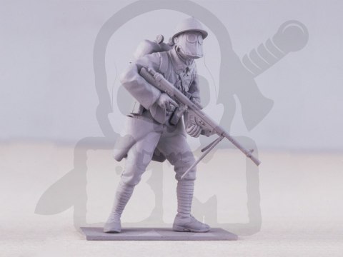 French Infantry in Gas Masks (1918) 4 figures 1:35