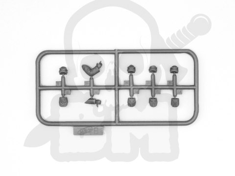 French Infantry in Gas Masks (1918) 4 figures 1:35