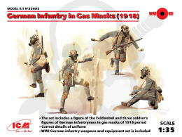 German Infantry in Gas Masks (1918) 4 figures 1:35