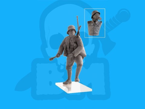 German Infantry in Gas Masks (1918) 4 figures 1:35