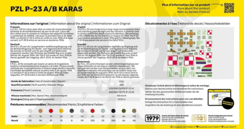 Heller 80247 PZL P-23 A/B Karaś 1:72