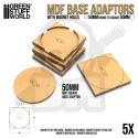 MDF Base adapter - round to square 50mm