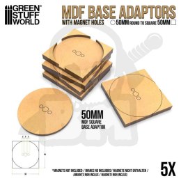MDF Base adapter - round to square 50mm podstawki pod figurki