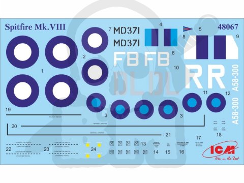 Spitfire Mk.VIII WWII British Fighter 1:48