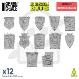 3D printed set - Old World Medieval Shields - tarcze 12 szt.