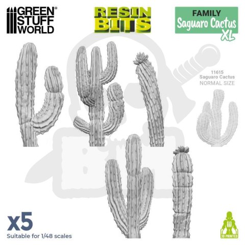 3D printed set Saguaro Cactus XL - Kaktusy 5 szt.
