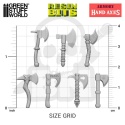 3D printed set - Hand Axes - topory 30 szt.