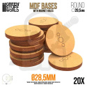MDF Bases - Round 28,5 mm 28,55mm podstawki pod figurki