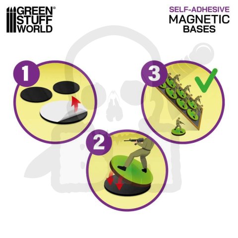 Naklejki magnetyczne pod podstawki kwadratowe 30x30mm