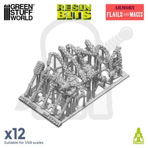 3D printed set Flails and Maces 12 szt.