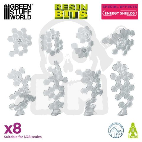 3D printed set Energy Shields 8 szt.
