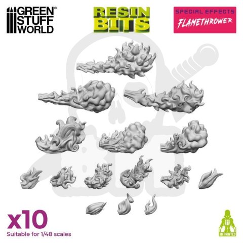 3D printed set Flamethrower Effect 10 szt.