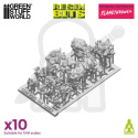 3D printed set Flamethrower Effect 10 szt.