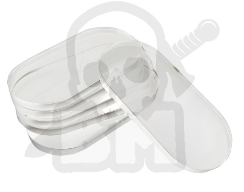 Acrylic Bases Clear Oval Pill 75x50mm podstawki pod figurki 5 szt.