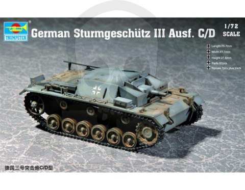 Trumpeter 07257 German Sturmgeschütz III Ausf. C/D 1:72