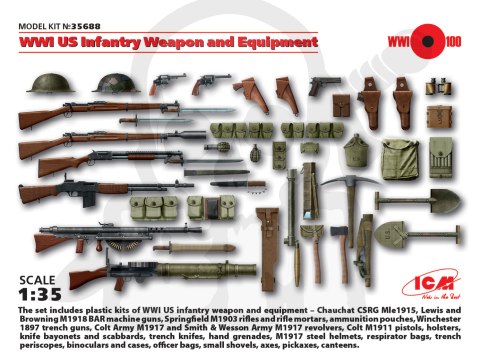 WWI US Infantry Weapon and Equipment 1:35