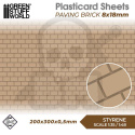 Plasticard - Paving Brick Textured Sheet 8x18mm arkusz A4