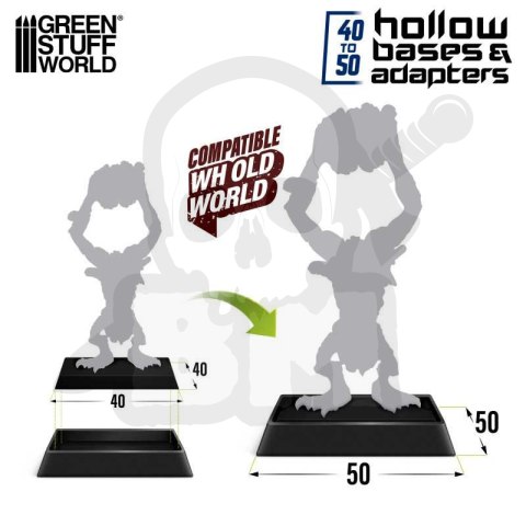 Plastic base adaptor 40 to 50mm - adaptery podstawek 5szt.