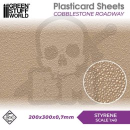 Plasticard - Cobblestone-Roadway Textured Sheet