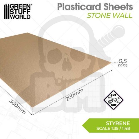 Plasticard - Stone Wall Textured Sheet arkusz A4