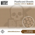Plasticard - Paving Brick Textured Sheet 6x8mm arkusz A4