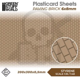 Plasticard - Paving Brick Textured Sheet 6x8mm