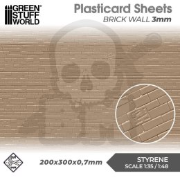 Plasticard - Brick Walls Textured Sheet 3mm