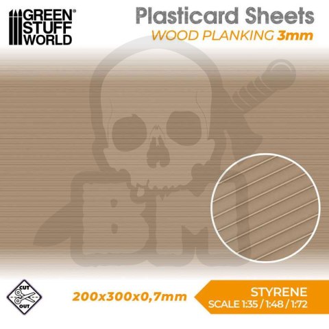 Plasticard - Wood Planking Textured Sheet arkusz A4