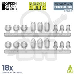 3D Printed Set - Industrial Lights - Large - lampy 18 szt.