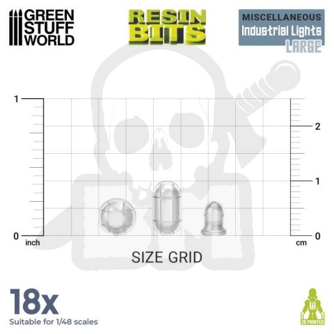 3D Printed Set - Industrial Lights - Large - lampy 18 szt.