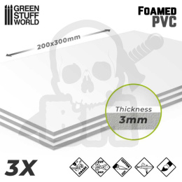 Foamed PVC 3 mm x3 (20x30 cm)