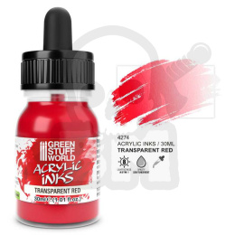 Acrylic Ink Transparent - Red 30ml