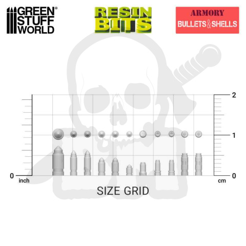3D printed set - Resin Bullets and Shells - pociski i łuski 200 szt.