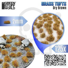 Static Grass Tufts 2mm - Dry Brown