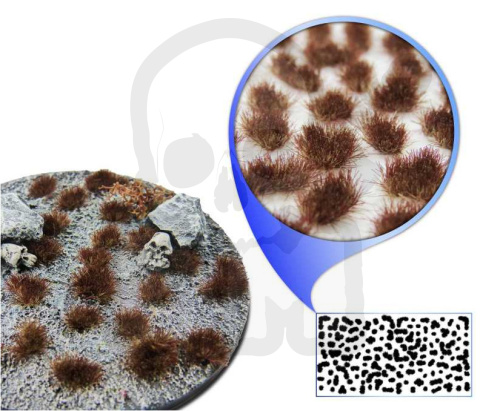 Static Grass Tufts 2mm - Burnt Brown