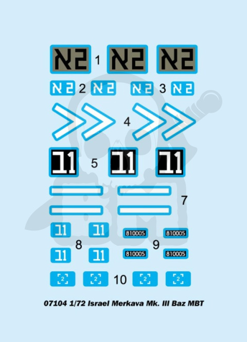Trumpeter 07104 lsrael Merkava Mk. lll Baz MBT 1:72