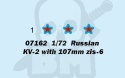 Trumpeter 07162 Czołg KW-2 z armatą ZIS-6 107mm 1:72